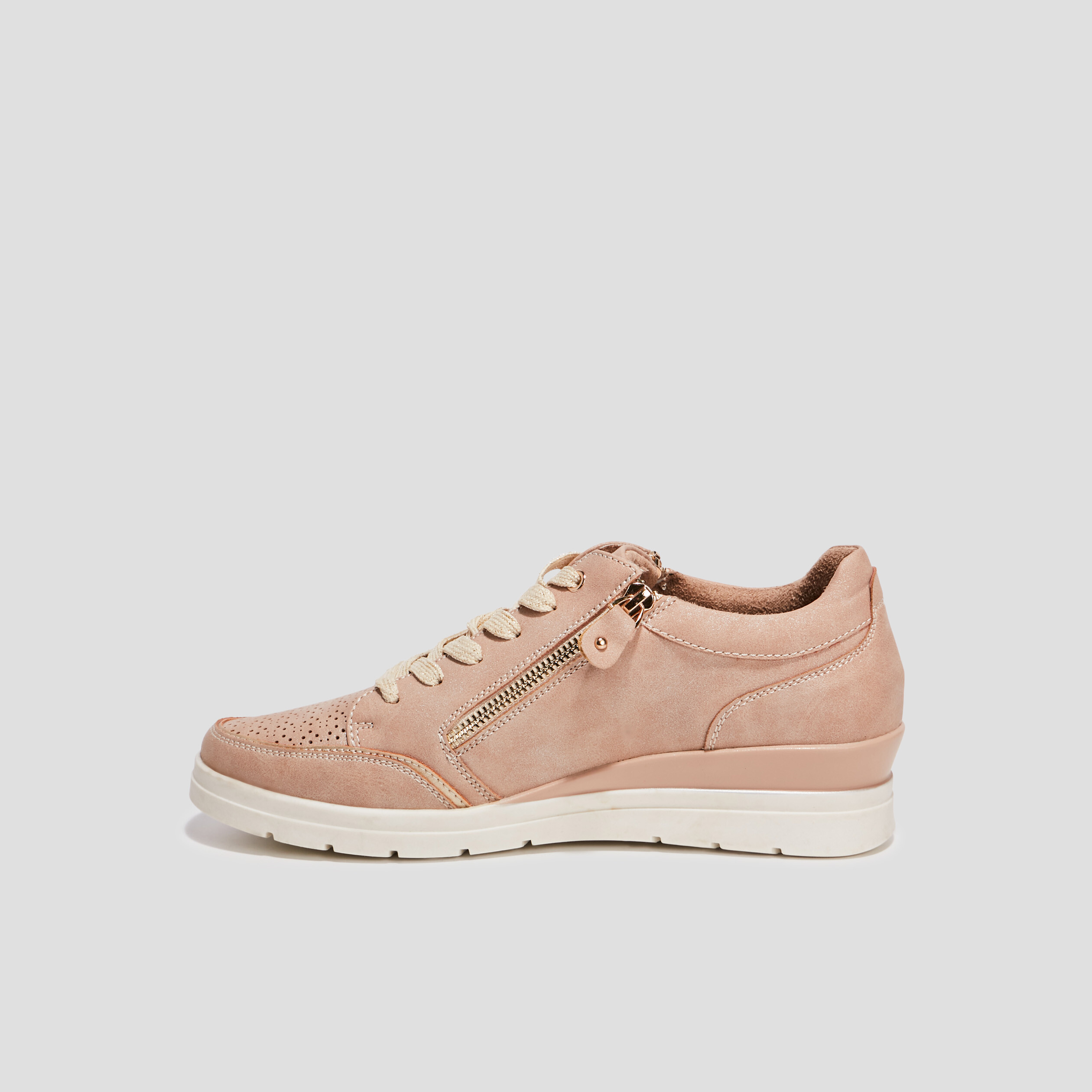 Tennis à lacets zippées rose femme | La Halle