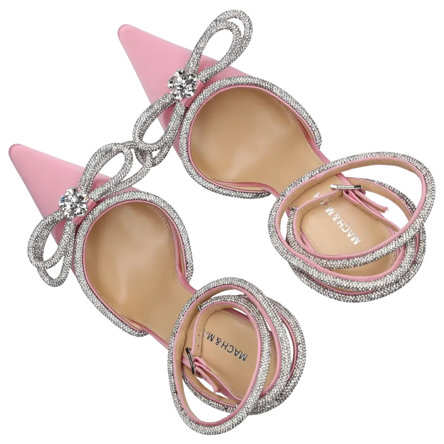 Mach & Mach - Pumps DOUBLE BOW Satin - pink
