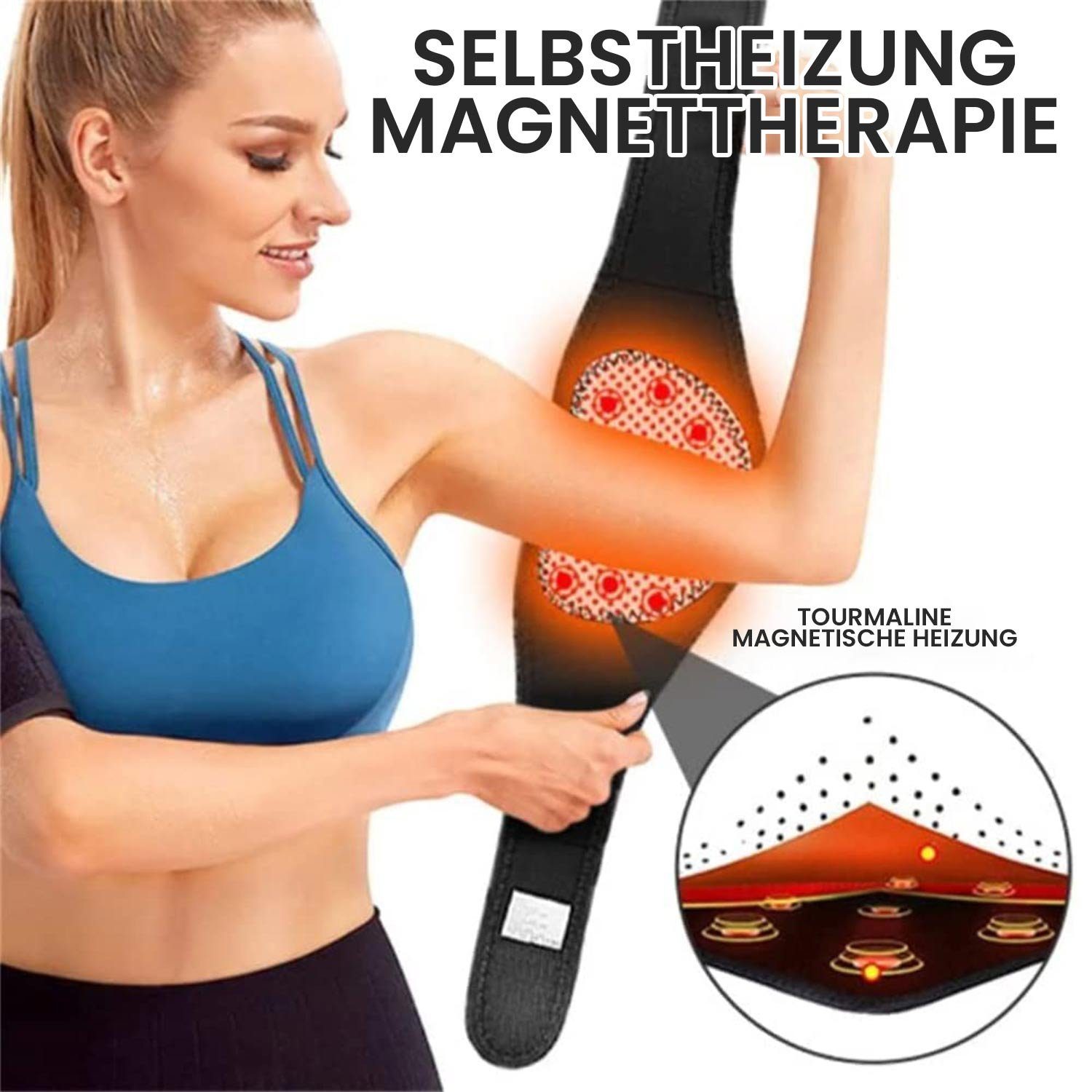 TOPMELON Multitrainer Slimmaionix Arm-Trimmer Turmalin Akupressur, (2-St)