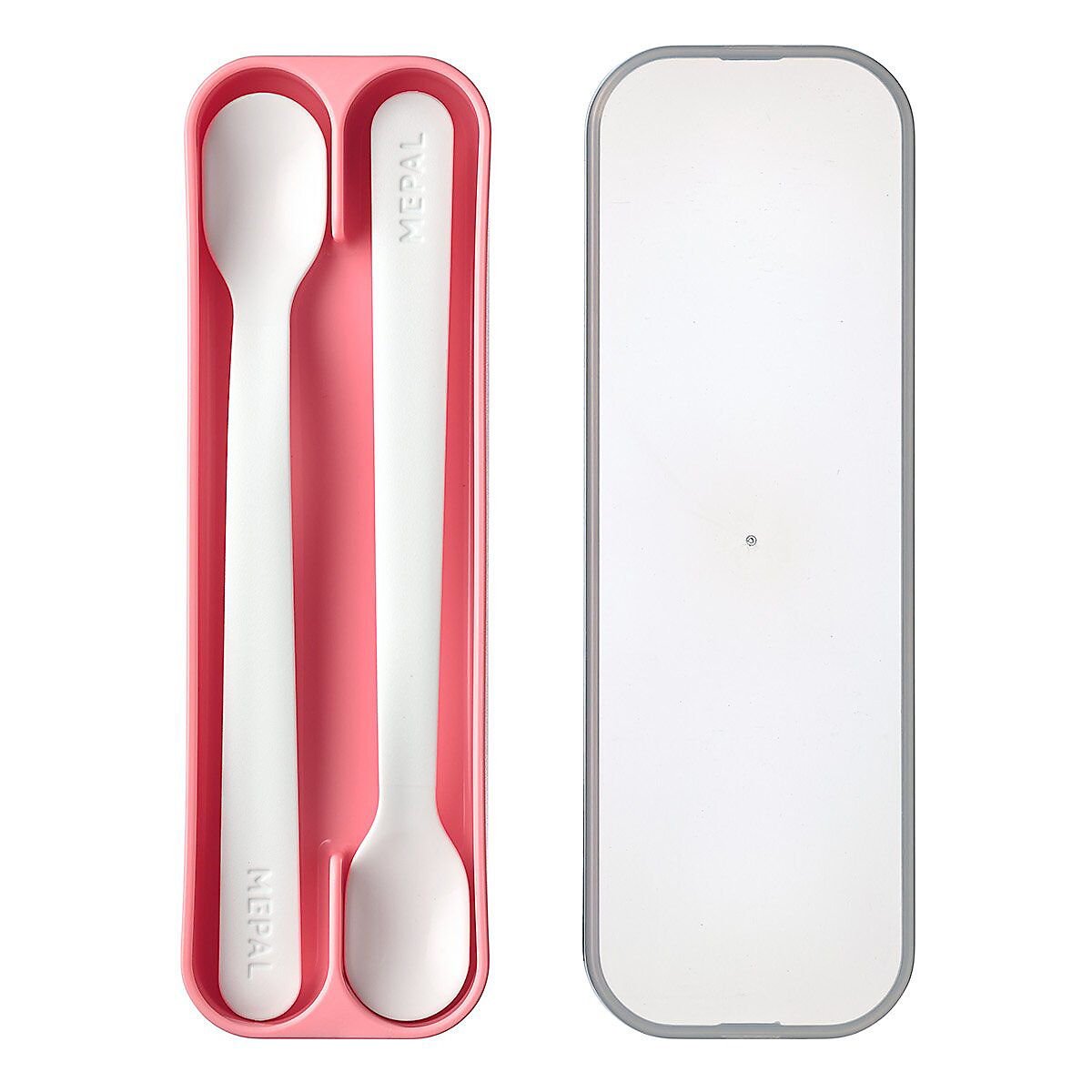 Fütterlöffel MIO deep pink, 2 Stück in Transportbox