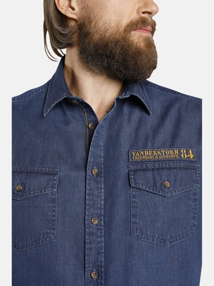 Jan Vanderstorm Jeanshemd JOAR in blau günstig kaufen