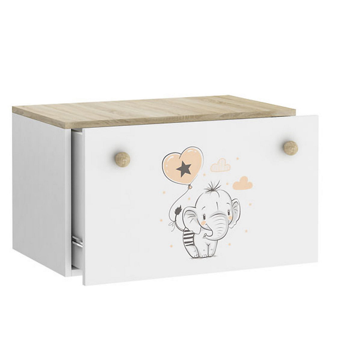 Spielzeugtruhe Sitztruhe Inga 70cm Motiv wählbar mit 1 Schublade