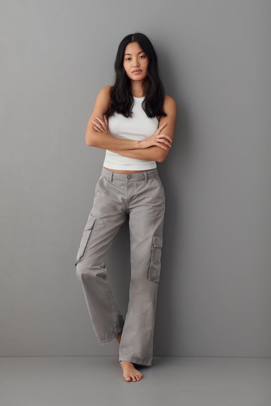 Low waist cargo jeans