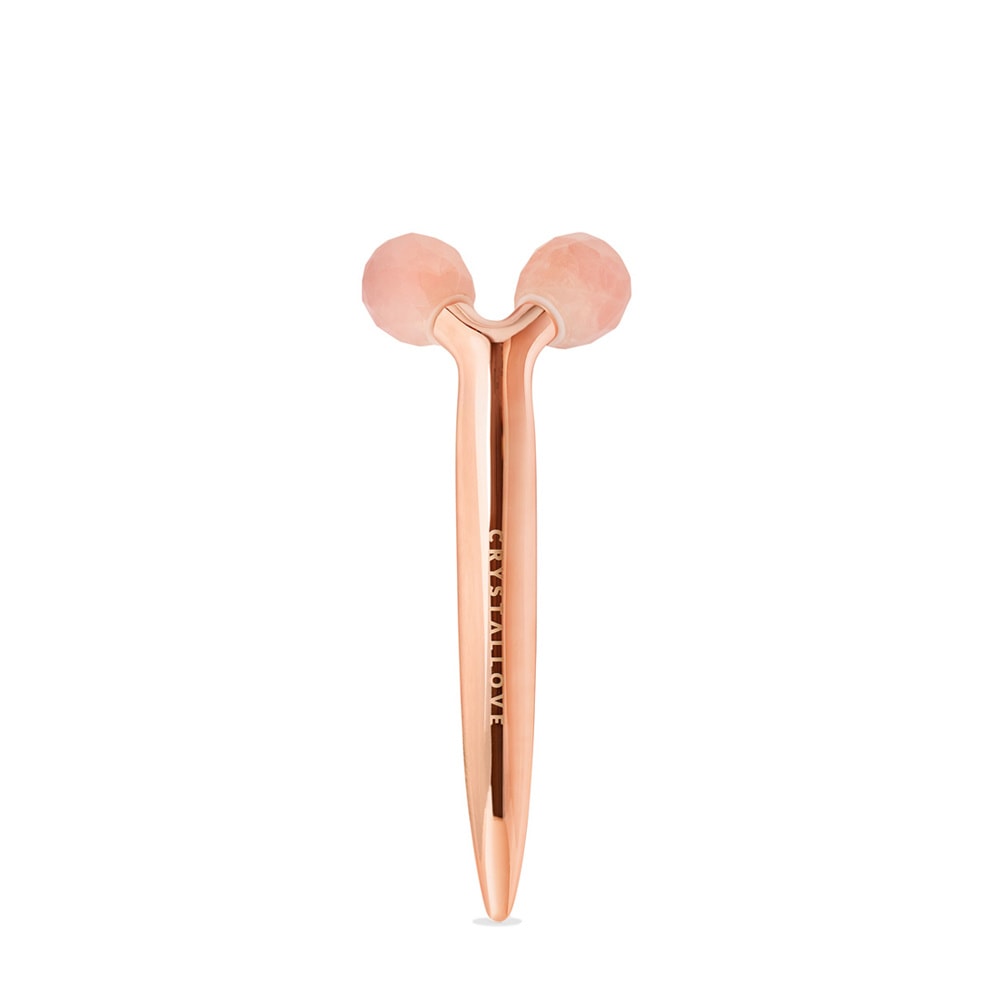 crystallove CRYSTALLOVE 3D lift rose quartz roller