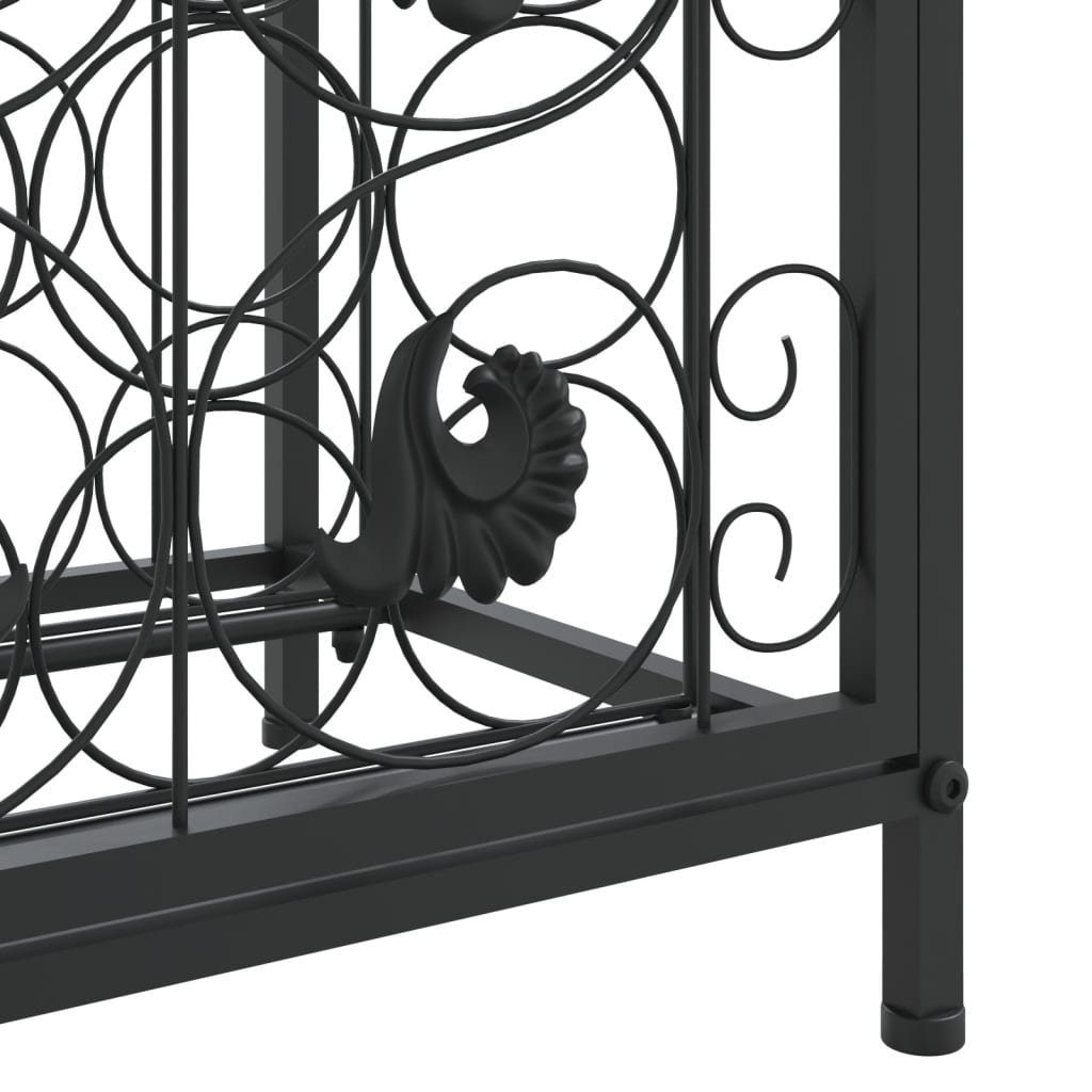 vidaXL Weinregal Weinregal für 73 Flaschen Schwarz 45x36x200 cm Schmiedeeisen