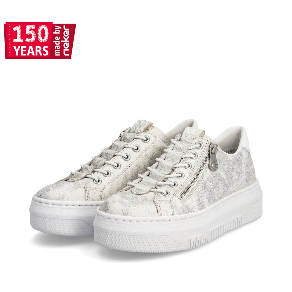 Rieker Damen Sneaker Low grauweiss