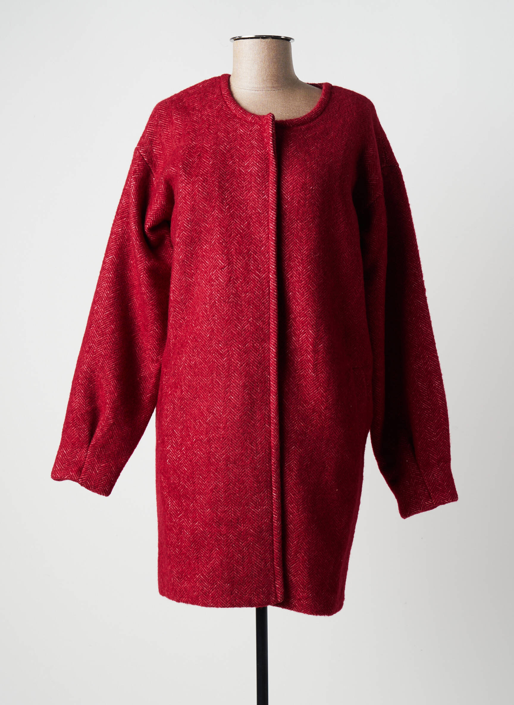 Ichi Manteaux Longs Femme couleur rouge