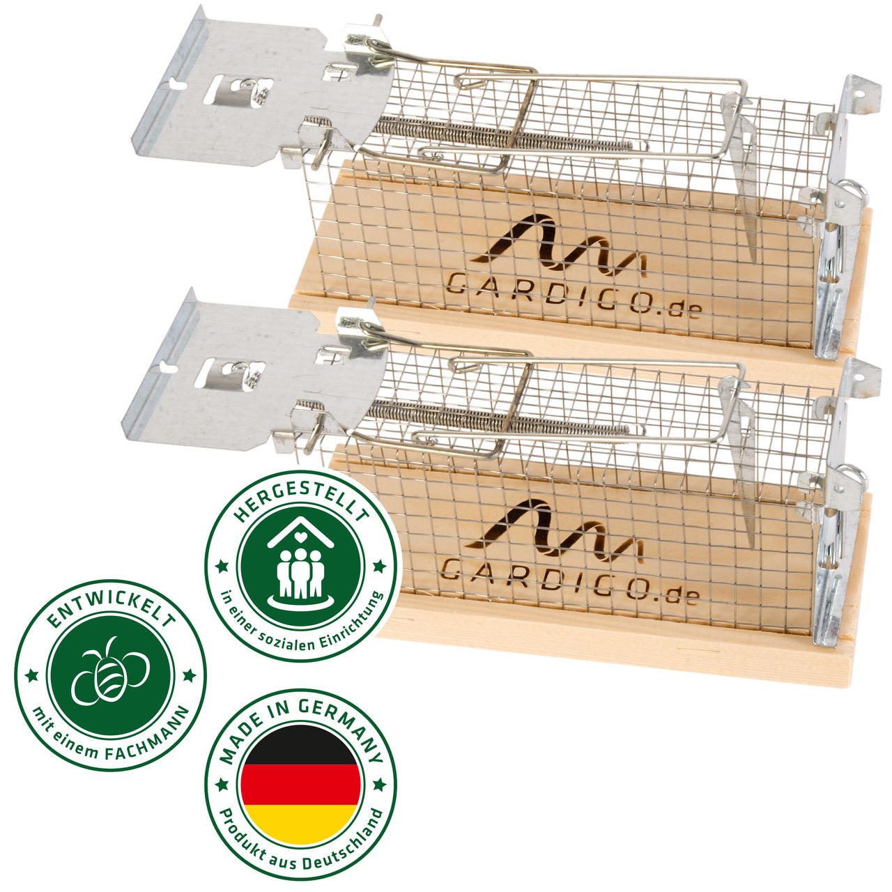 Tevigo Gardigo Lebend-Mausefalle Käfig 2er Set Made in Germany