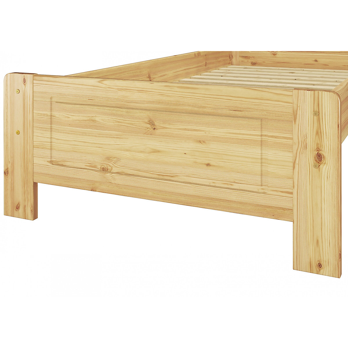 Holzbett Landhaus 90x200 Kiefer mit Rost und Matratze