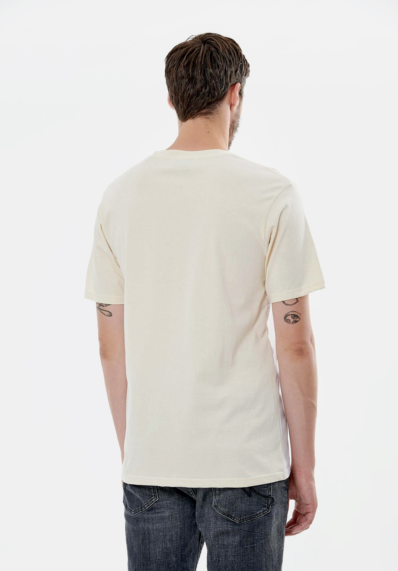 TEBA   T-shirt ecru homme 100% coton