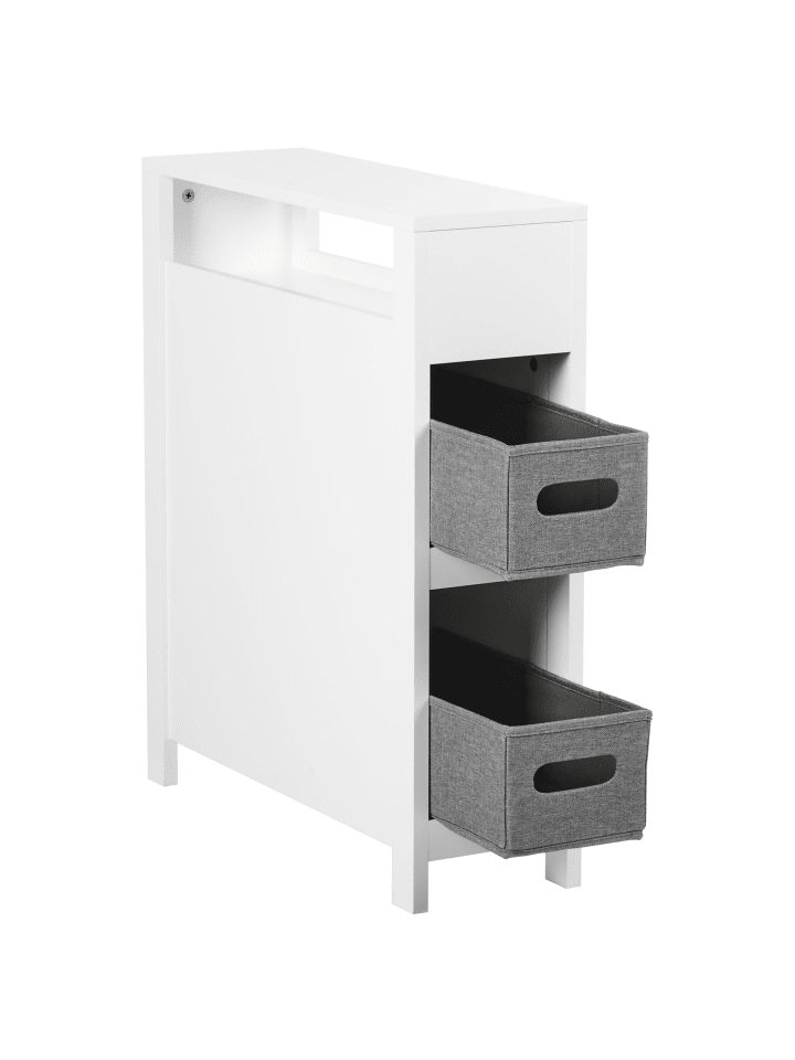 Beliani Badezimmerschrank CACHI in Weiß/Grau - (W) 20 x (H) 70 x (L) 60 cm günstig kaufen onesize
