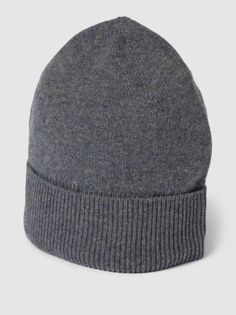 Beanie mit breitem Umschlag in anthrazit meliert