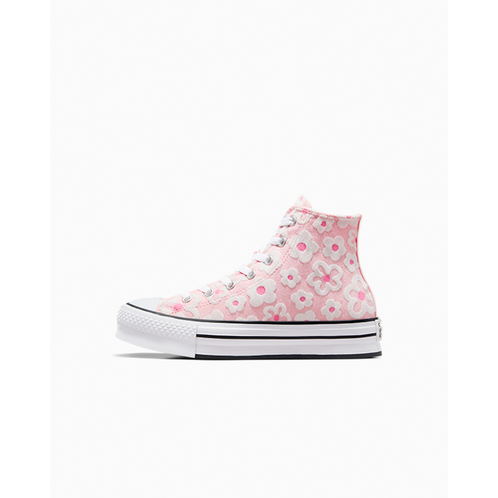 Converse Chuck Taylor All Star Lift Platform Flower Embroidery A06324C / pink