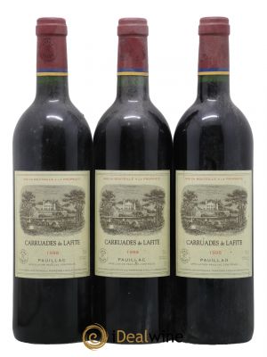 Carruades de Lafite Rothschild Second vin  1998 - Lot de 3 Bouteilles