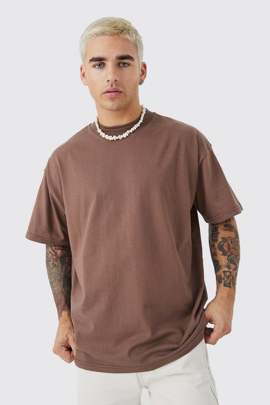 Oversize T-Shirt mit Text-Print