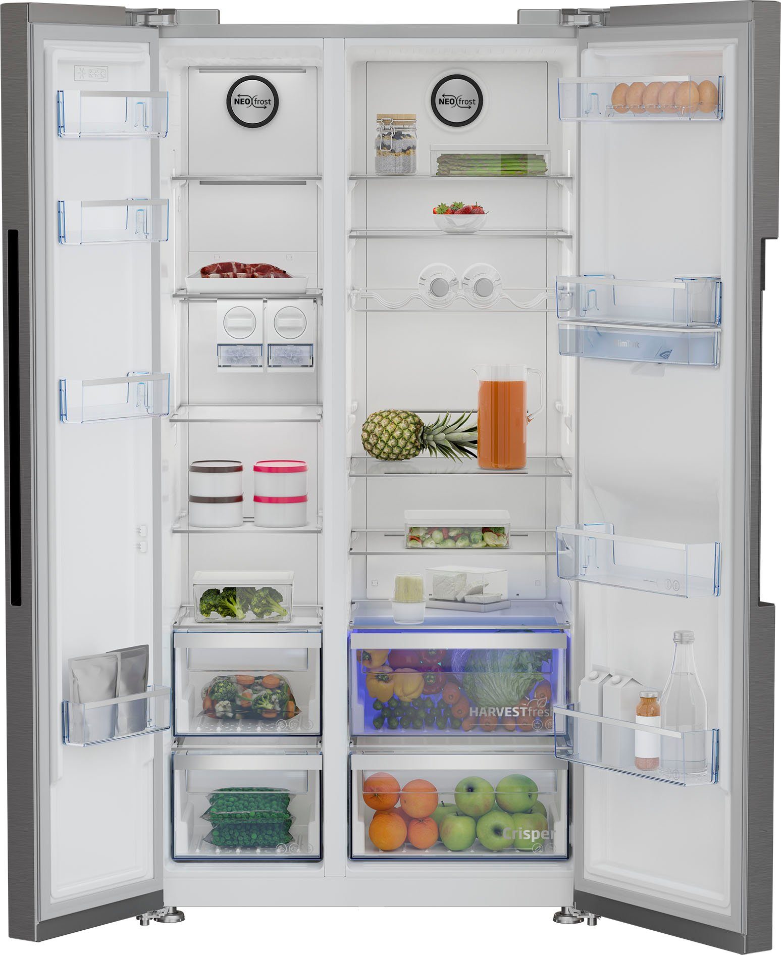 BEKO Side-by-Side GN163241XBN, 179 cm hoch, 91 cm breit