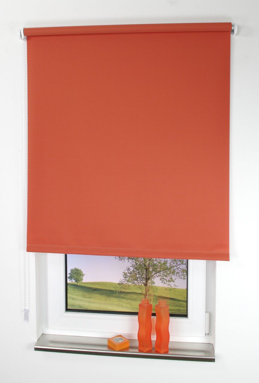 Bella Casa Seitenzugrollo, Kettenzugrollo, 240 x 102 cm, terracotta