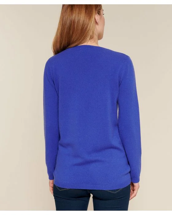 Pull col V en pur cachemire
