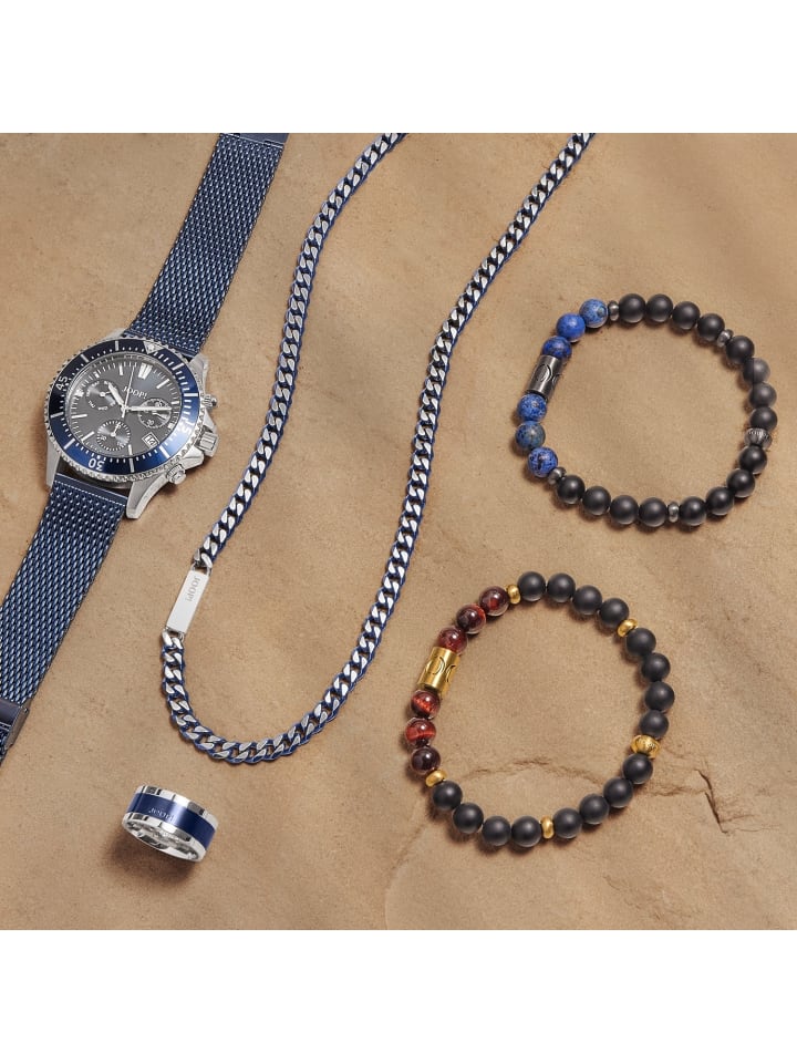 JOOP! Ring Edelstahl, IP Blau in Blau günstig kaufen