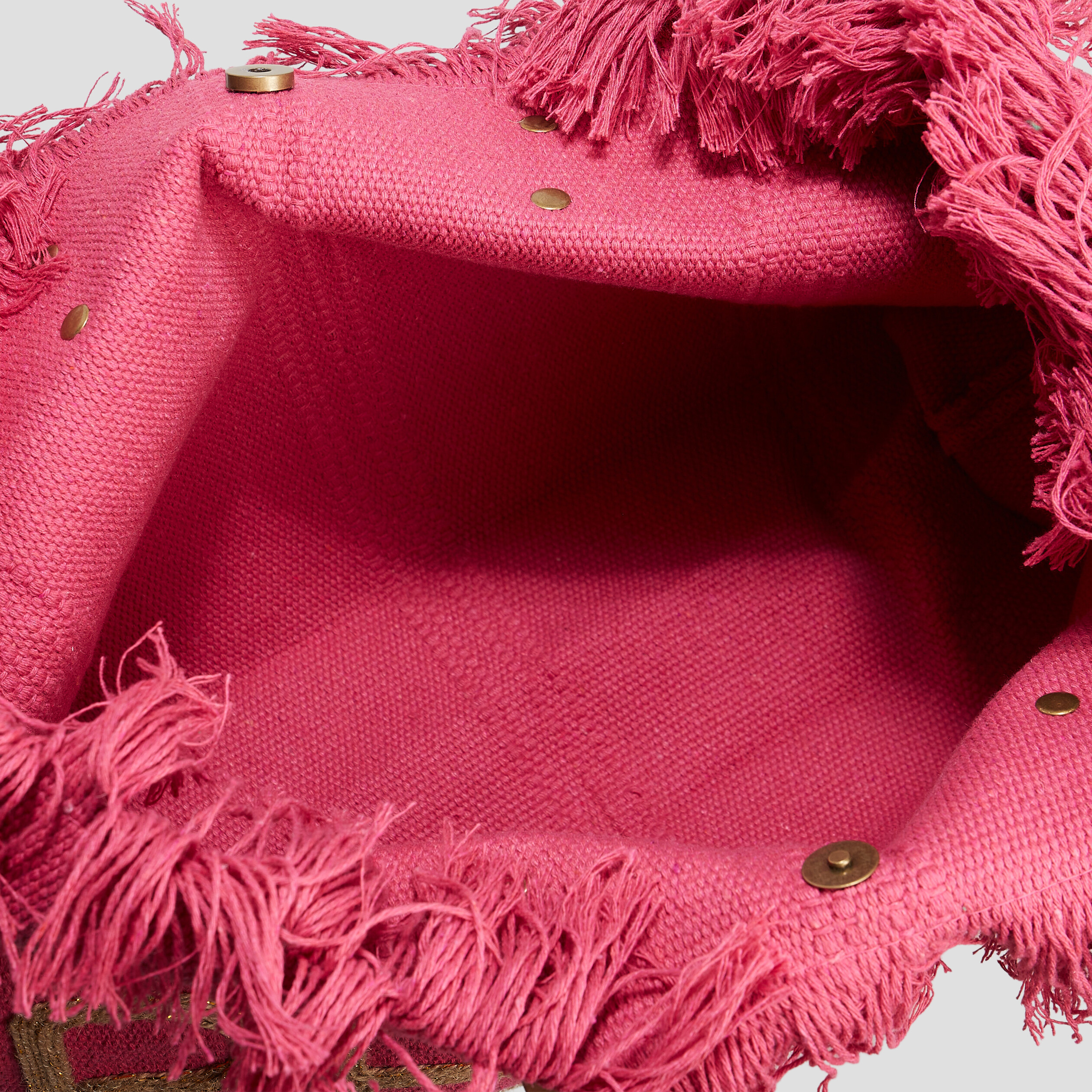 Sac cabas à franges rose fushia femme | La Halle