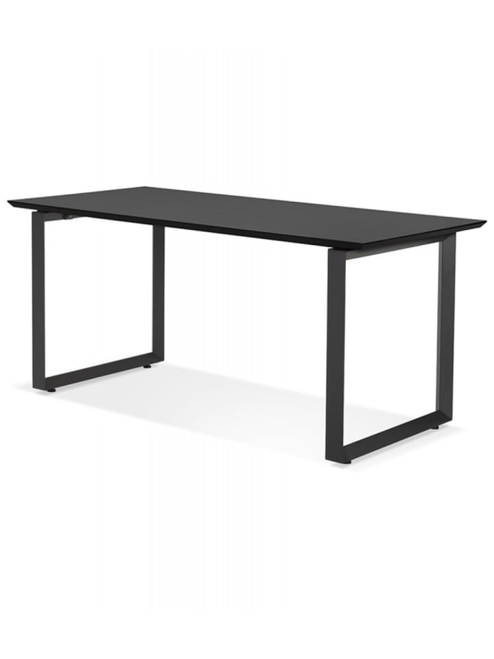 KADIMA DESIGN Holz Schreibtisch GIMINI 180x90cm | Chef Computertisch für Büro in Schwarz günstig kaufen