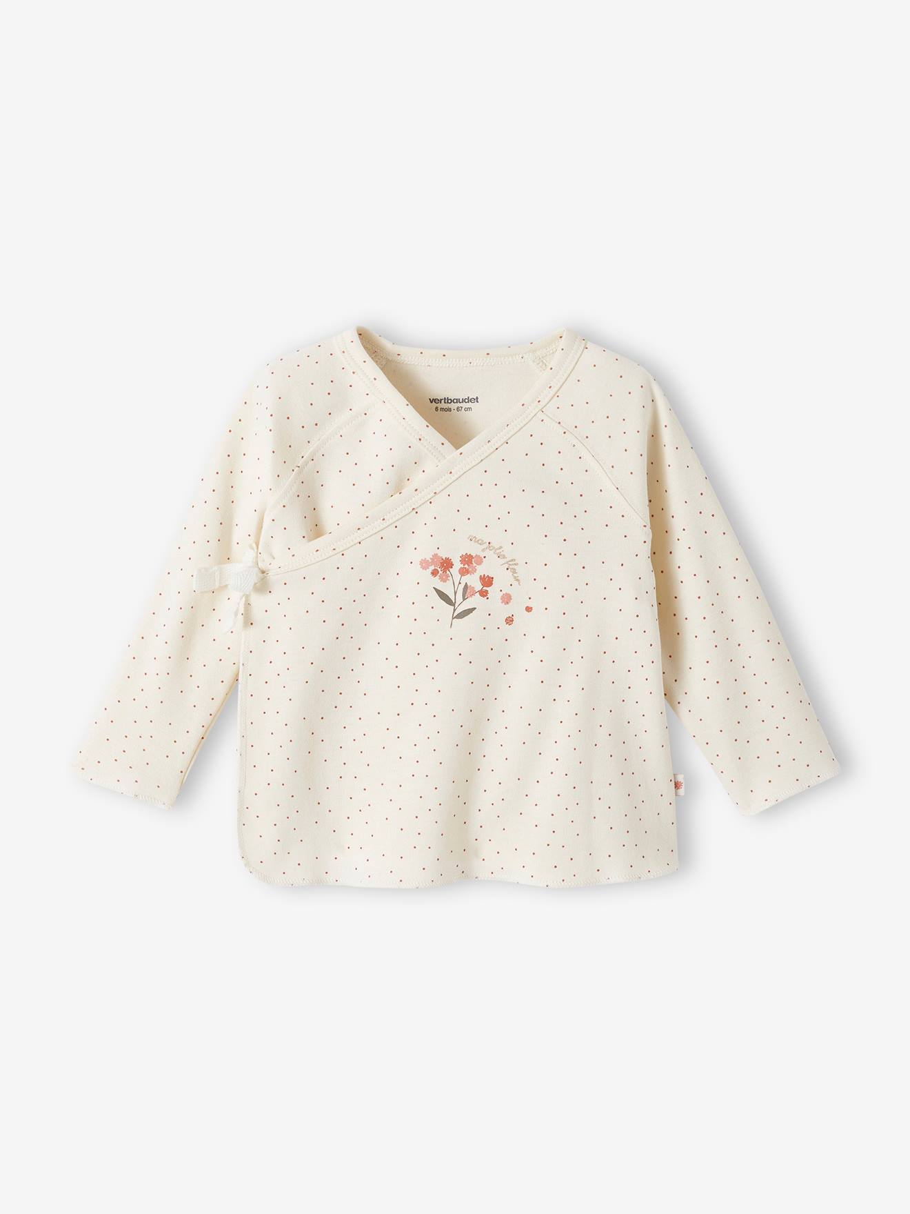 Brassière en interlock bébé naissance BASICS bleu grisé
