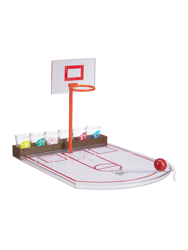 relaxdays Basketball Trinkspiel in Transparent günstig kaufen onesize