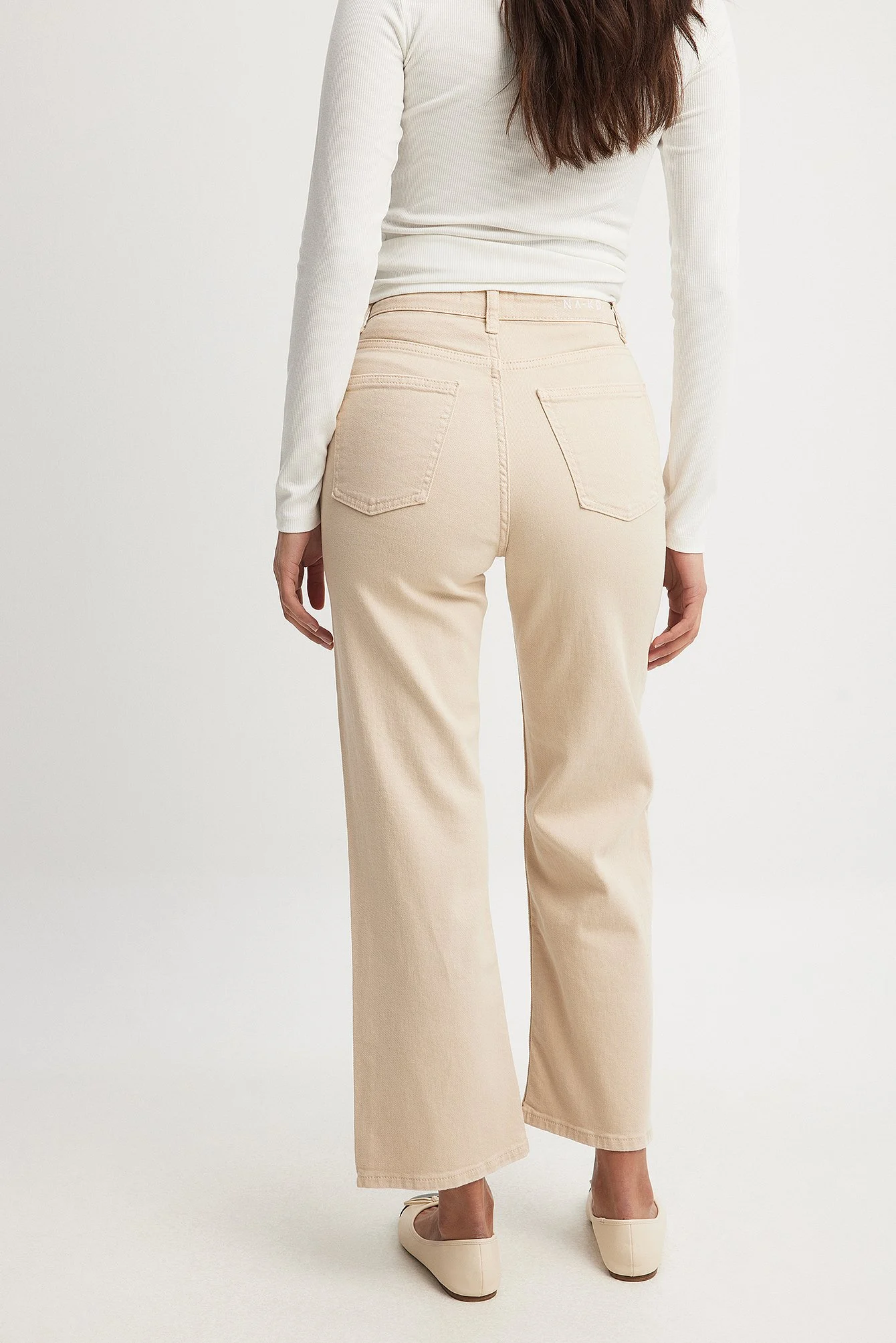 Hochgeschnittene Cropped-Jeans