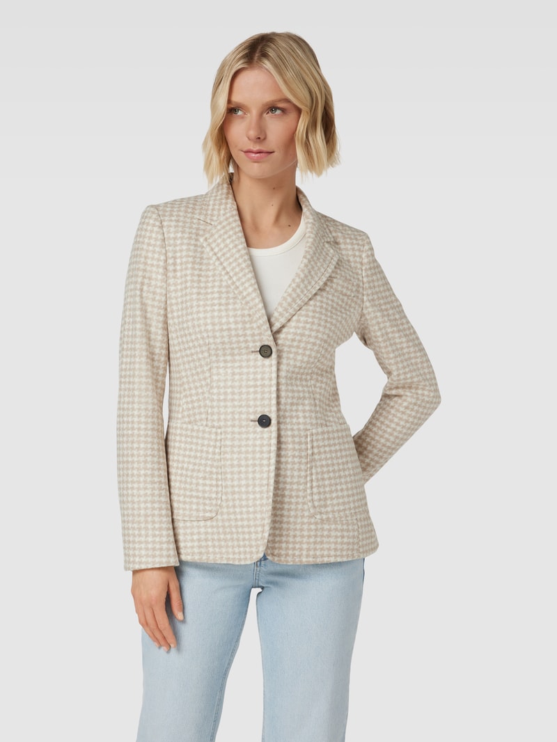 Blazer mit Allover-Muster in beige