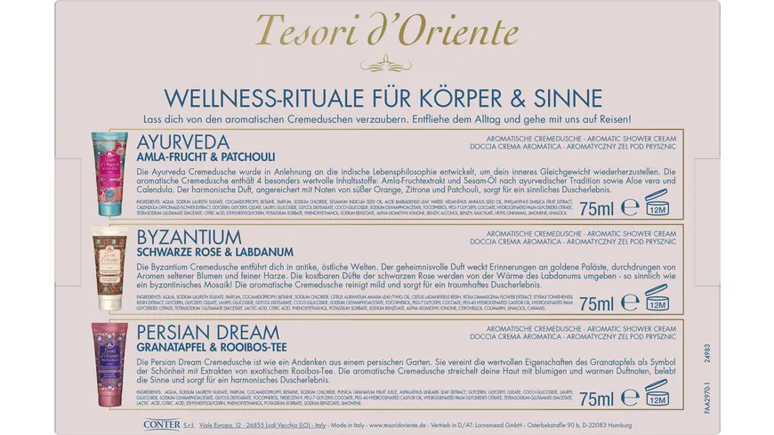 Tesori d'Oriente Duschgel Geschenkset
