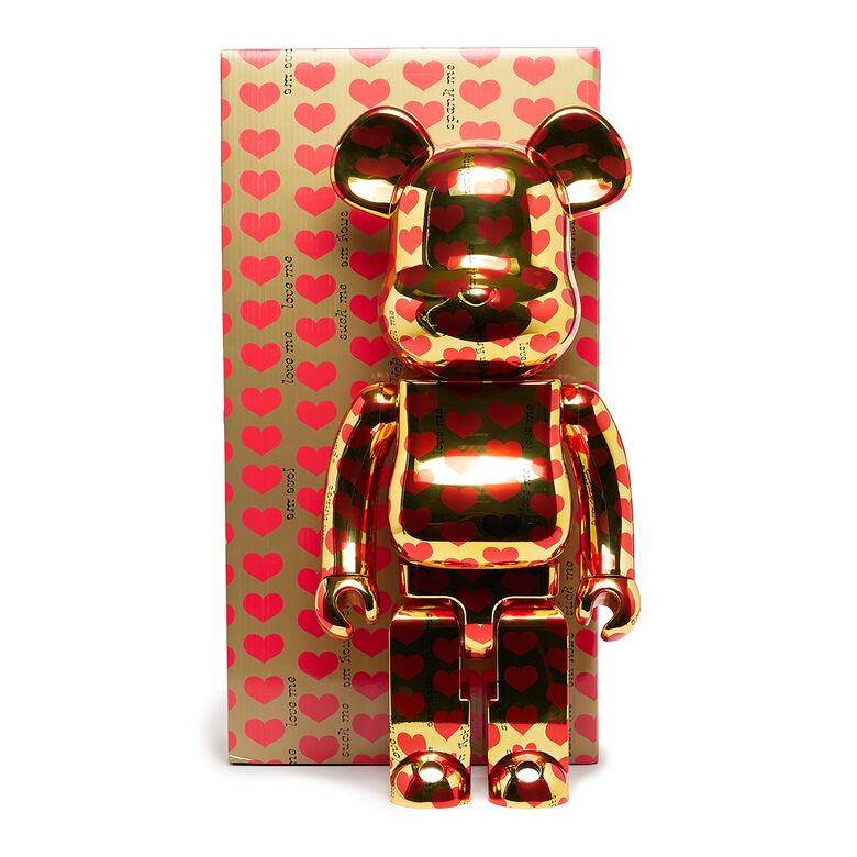 Medicom Bearbrick Gold Heart 1000% multicolor
