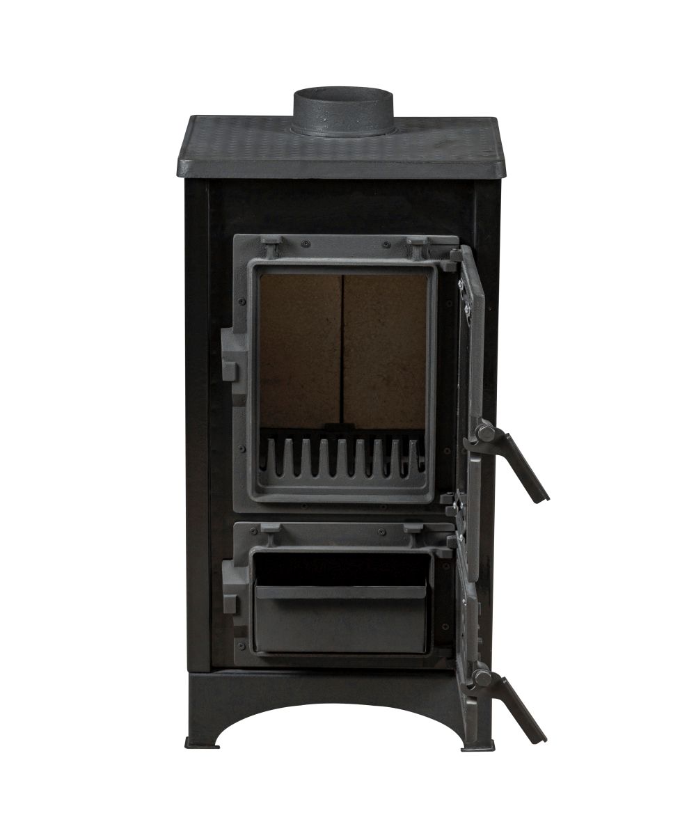 Moeby24 Kamin Ofen Kaminofen Anthrazit 130mm Rauchrohr 6,93 KW BimSchV 1-2 EEK A  9008