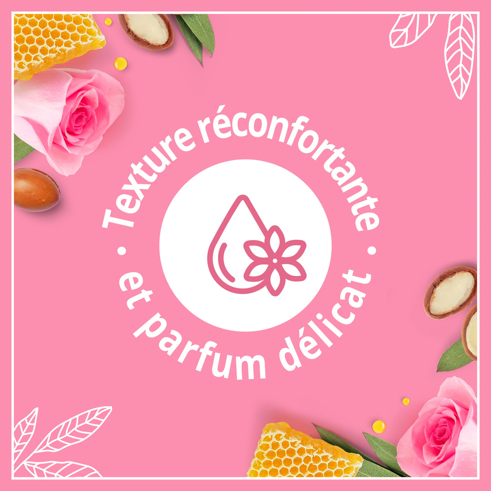 le petit marseillais Lait Corps Hydratant, Beurre d'Argan Cire d'Abeille et Pétales de Rose, 250ml Lait corps