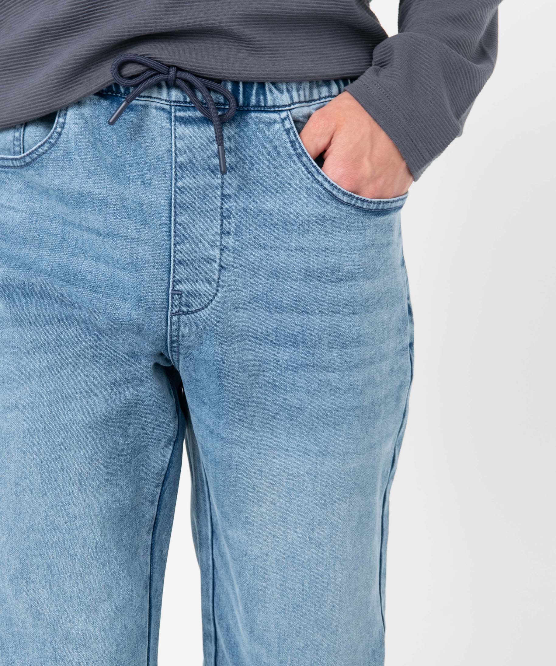 Jogger denim homme aspect délavé stone | GEMO
