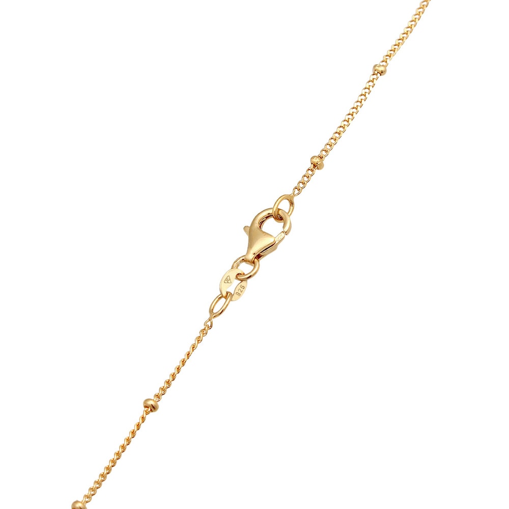 Elli Elli Collier Pendentif femme fleur de lotus en argent 925 sterling plaqué or Bijoux