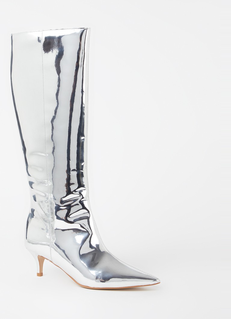 Dune London  Smooth laars van leer met doorgestikte details