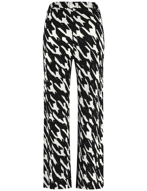 Gemusterte Plisseehose
