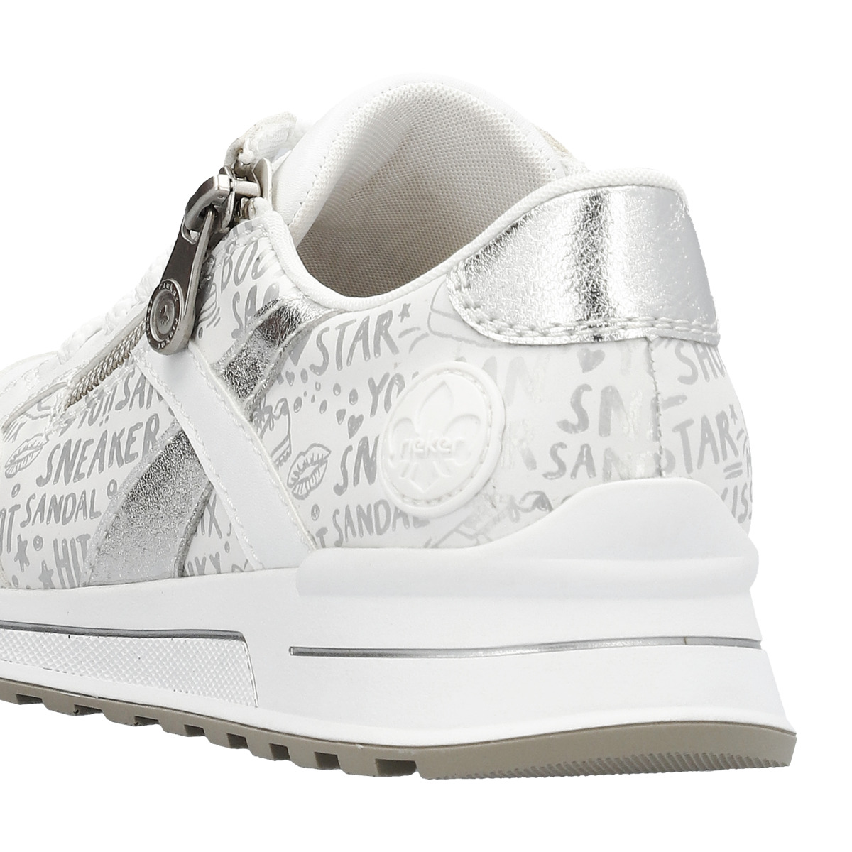 Rieker N1403 Sneaker Low weiss