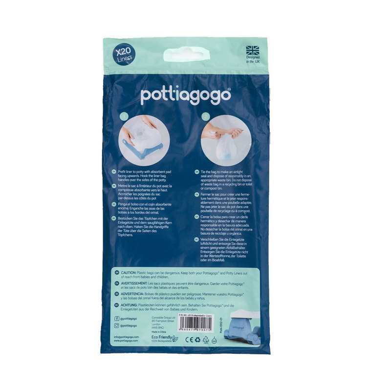 Lot de 20 sacs réutilisables pour pot Pottiagogo