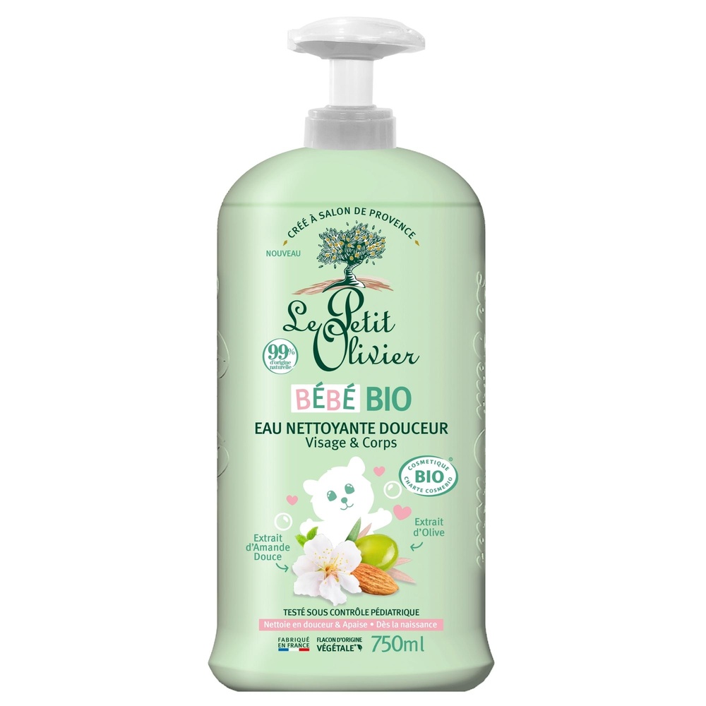 le petit olivier Eau Nettoyante Douceur Visage & Corps Bébé Certifiée BIO Eau Nettoyante - Bébé Bio