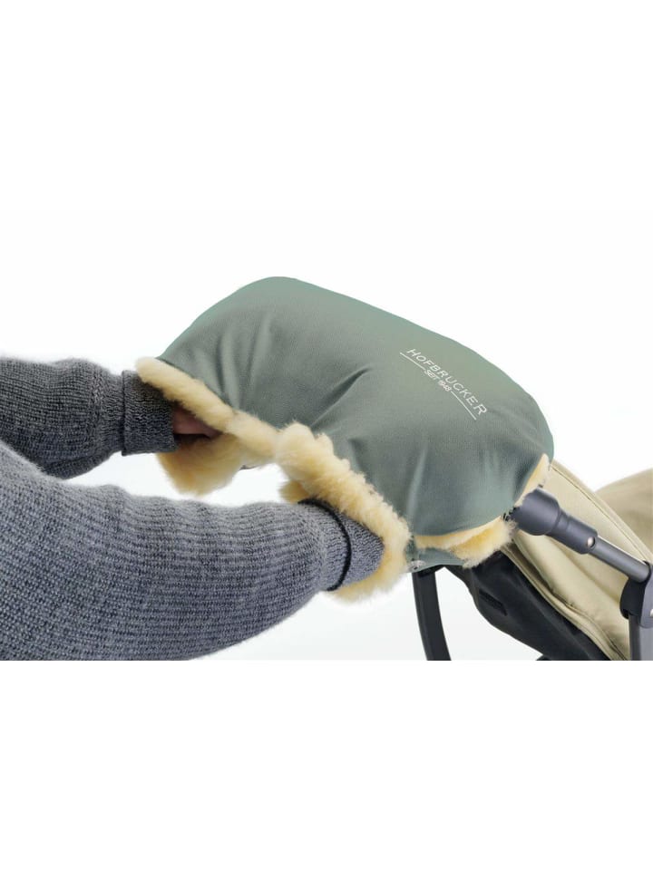Hofbrucker Lammfell-Handwärmer für Kinderwagen in Lindgrün günstig kaufen onesize