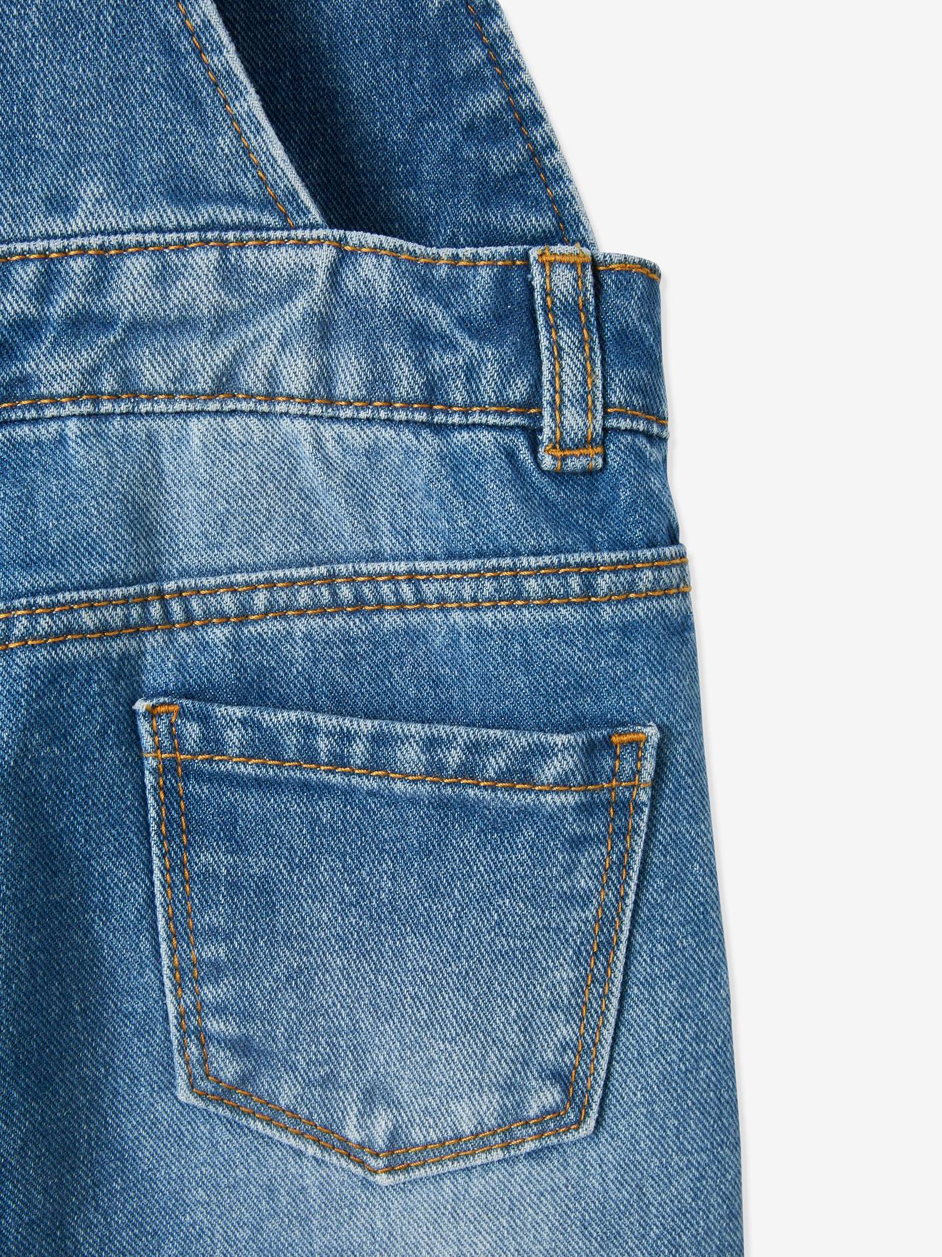 Vertbaudet Mädchen Latzjeans Oeko-Tex - blue stone