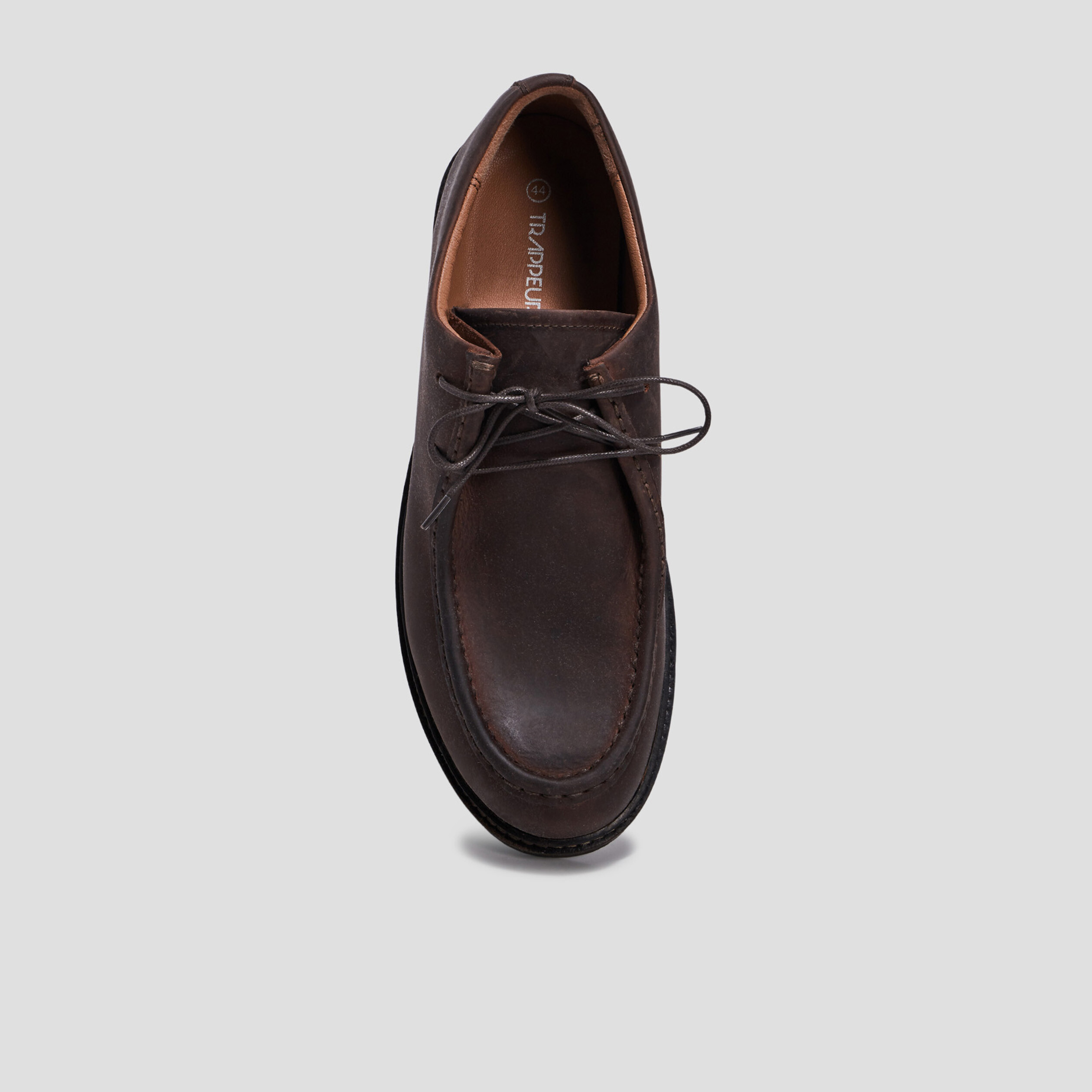 Derbies à lacets en cuir marron homme | La Halle