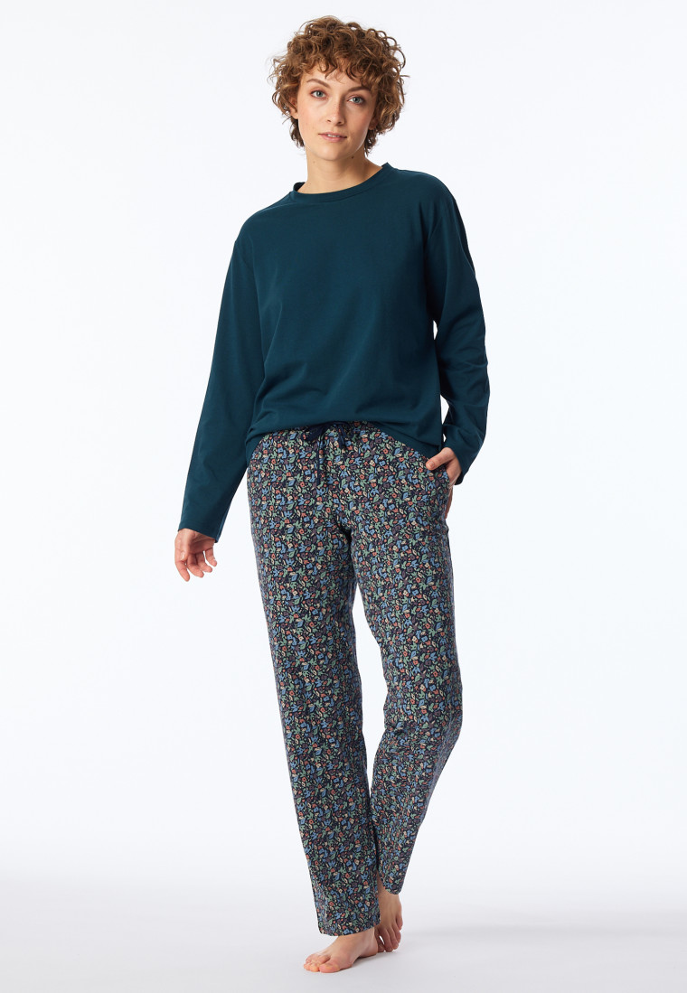Hose lang multicolor floral gemustert - Mix+Relax