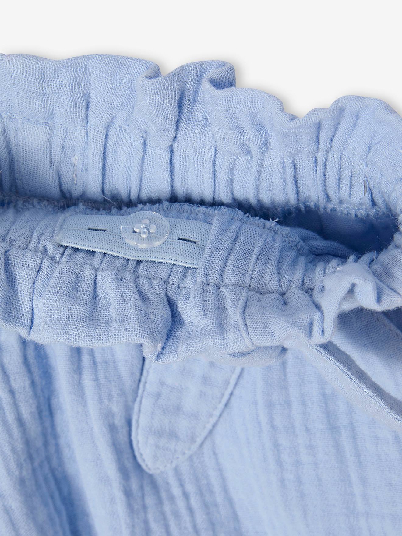 Vertbaudet Mädchen Paperbag-Shorts, Musselin - vanille