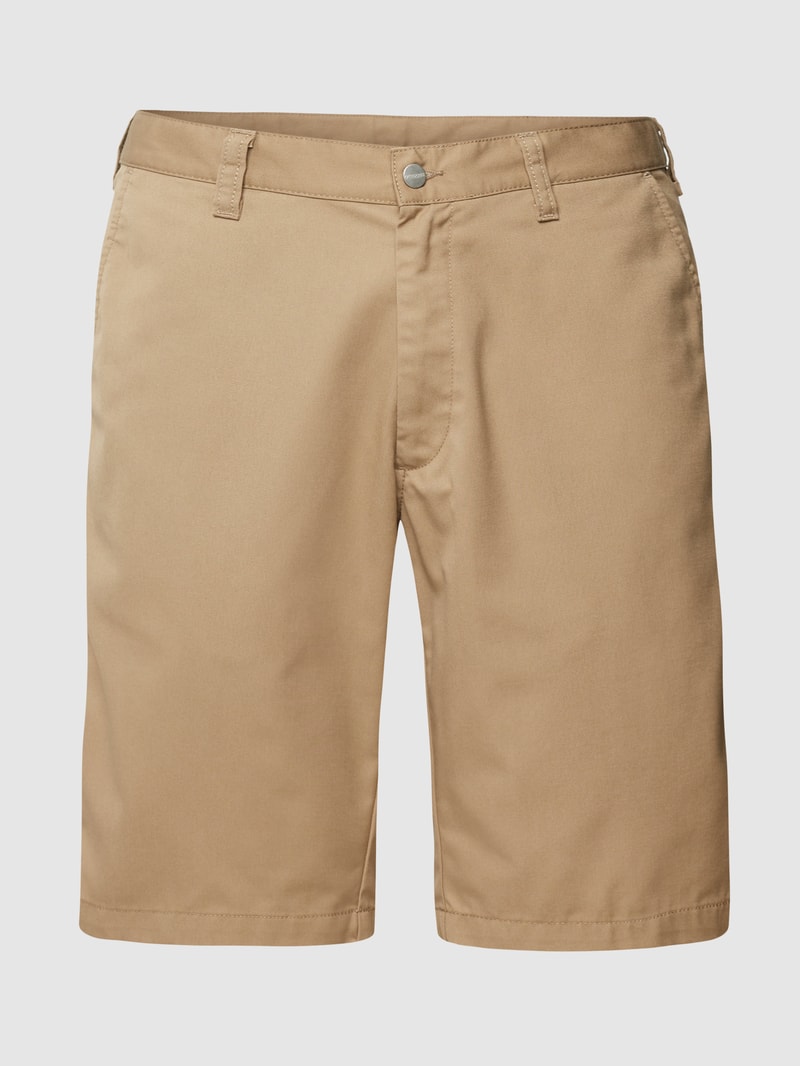 Shorts mit Label-Detail Modell 'PRESENTER' in beige