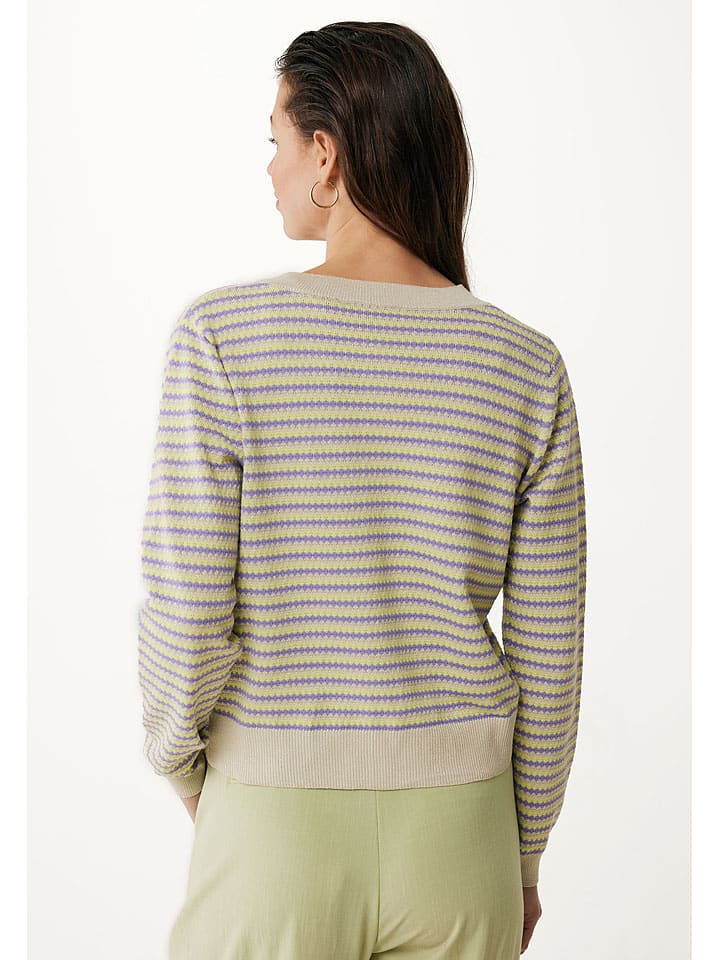 Mexx Cardigan in Beige/ Lila günstig kaufen