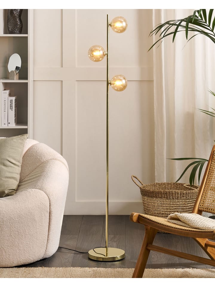 Beliani Stehleuchten RAMIS in Gold - (W) 23 x (H) 154 x (L) 23 cm günstig kaufen onesize