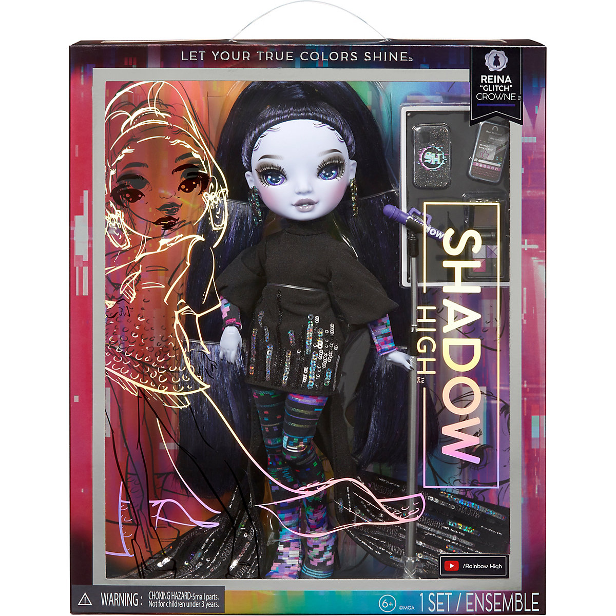 Rainbow High Shadow High Doll Series 2- Reina “Glitch” Crowne