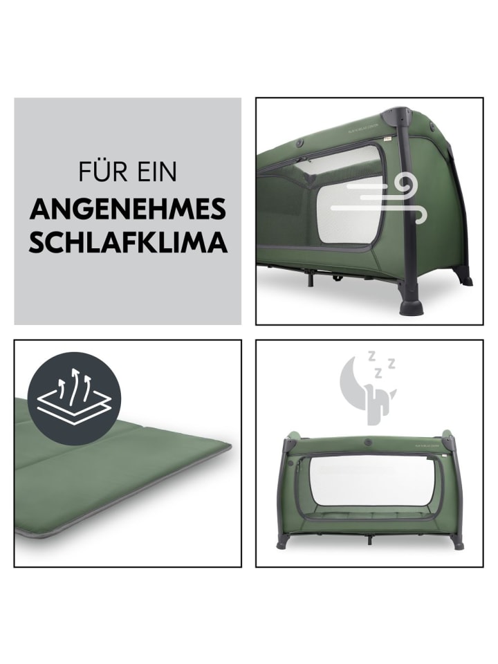 Hauck Reisebett Play N Relax Center mit Wickelauflage, höhenverstellbar in gruen günstig kaufen onesize